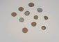 Video presentation of eleven medieval Crusader bronze coins showing both sides, religious motifs, inscriptions, and natural patina