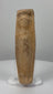 Ancient Roman terracotta fertility votive figure dating to the 1st–3rd century CE, featuring a stylized enshrouded human form, faint facial details, coarse hand-molded clay, natural earthen patina, mineral deposits, and age-related surface wear.
