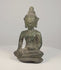 360-degree video of an antique Lan Na bronze Shakyamuni Buddha showing the earth-touching gesture, aged patina, sculpted hair, base, and open underside