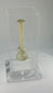 Rotating 360-degree video of a Roman clear glass double gourd balsamarium, 2nd–3rd century CE