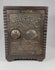 Antique Libertas Safe cast iron still bank rotating view showing front panel, door function, and detailed design