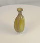 360-degree view of an ancient Roman free-blown olive green glass flask, circa 1st–3rd Century AD, showcasing its vertically fluted body, flared rim, archaeological weathering, mineral deposits, and authentic Roman glassmaking craftsmanship.
