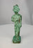 360-degree view of an ancient Egyptian bronze votive statuette of a standing female deity, likely Neith, from the Late Period to Ptolemaic era, showing sculptural details and aged green patina.