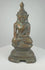 360-degree video of an antique Konbaung Period Burmese bronze Buddha showing the earth-touching gesture, lotus throne, aged patina, pedestal, and open underside