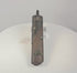 Antique Japanese Meiji period kayaku-ire gunpowder flask rotating to show the floral mixed-metal decoration, textured body, powder spout, securing chain and reverse suspension clip