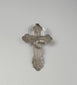 Video showcasing a late 19th-century Russian Orthodox silver pendant cross, highlighting its engraved Crucifixion imagery, scalloped terminals, traditional Orthodox inscriptions, aged silver patina, and 84 zolotnik hallmark on the reverse.