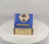 360-degree rotating view of an ancient Roman–Byzantine terracotta oil lamp displayed within a custom velvet-lined presentation case featuring engraved brass plaques, archaeological surface deposits, burial encrustation, and a protective acrylic cover.