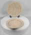 Ancient Roman North African terracotta Kassérine bowls from modern Tunisia shown in a rotating 360-degree view, highlighting their white slip surfaces, concentric molded rims, archaeological patina, and utilitarian forms dating to the 2nd–3rd Century CE. 
