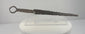Video showing multiple angles of a 14th-century medieval European quillon dagger with tapered steel blade, iron crossguard, ring pommel and aged patina