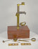 360-degree video of a Victorian brass dissecting microscope, circa 1860–1880, with mahogany storage case, optical accessories, and two Jas. W. Queen & Co. entomological slides labelled Cat Flea and Bed Bug.