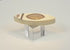 Rotating presentation of a late Georgian bone toothpick case with glazed hairwork panel, metal mounts, hinged lid, and fitted interior