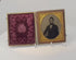Video showcasing a mid-19th-century cased portrait of a Victorian gentleman with gilt-metal mat, burgundy velvet interior, and ornate embossed case