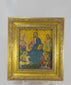 Rotating video of a Greek Orthodox hand-painted icon of Christ Pantocrator and saints