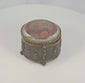 Video of an antique French jewelry casket with bas-relief figures, beveled glass lid, and period textile interior, circa 1870–1900