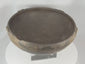 360-degree view of an ancient Pre-Columbian terracotta bowl featuring raised rim lugs, a dark fire-clouded surface, burnished finish, and authentic archaeological patina.