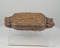 360-degree video of a late 19th-century Italian carved wood table snuff box featuring a hunting scene, mythological figures, beast-form handles, and a handwritten Rome 1912 provenance label.