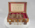 360-degree rotating video of a late 19th-century Boericke & Tafel homeopathic medicine chest with glass bottles