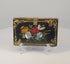 Video showcasing the Victorian black lacquer papier-mâché calling card case with mother-of-pearl floral inlay, gilt decoration, and brass clasp