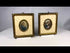360-degree view of a pair of European devotional miniatures depicting the Madonna and Virgin Mary, hand-painted in the late 19th century