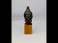 360-degree rotating view of an 18th–19th century Southeast Asian bronze Buddha head with serene expression and dark patina