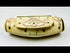 Antique Napoleonic prisoner-of-war snuff box, carved bone with red and green ink floral designs, domed lid, circa 1793–1815.