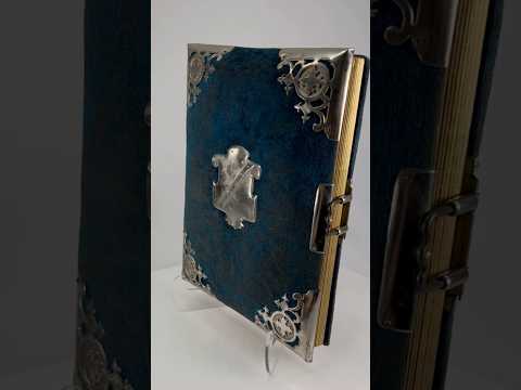 Video showcasing 19th-century European concealed gentleman’s defense set hidden inside velvet book-form case