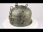 Indo-Persian cast metal censer with Mughal floral engraving shown in video, highlighting domed lid, chain attachments, and aged patina