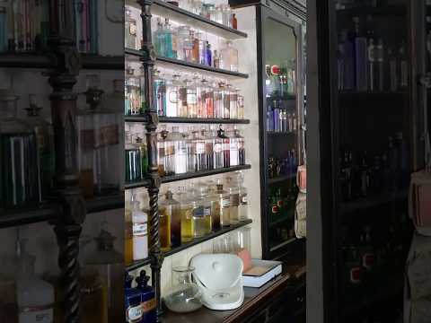 Mini documentary video showcasing a Victorian-era traveling apothecary chest with original bottles and medical compartments.