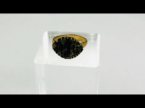 Imperial Roman bronze ring, circa 2nd–4th century AD, featuring incised linear decoration across its bezel; aged patina with green oxidation and surface wear from centuries of burial, historically used as both personal adornment and symbolic status marker within Roman society.