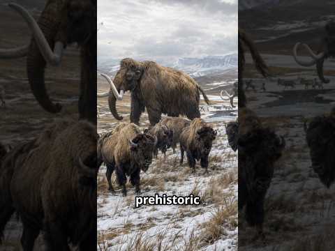 Cuerno de bisonte prehistórico fosilizado con cráneo parcial | Aproximadamente de 2,58 millones a 11.700 años de antigüedad