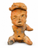 Précolombien | Ouest du Mexique. Figurine en terre cuite assise avec coiffe | Vers 300 av. J.-C. – 300 apr. J.-C.