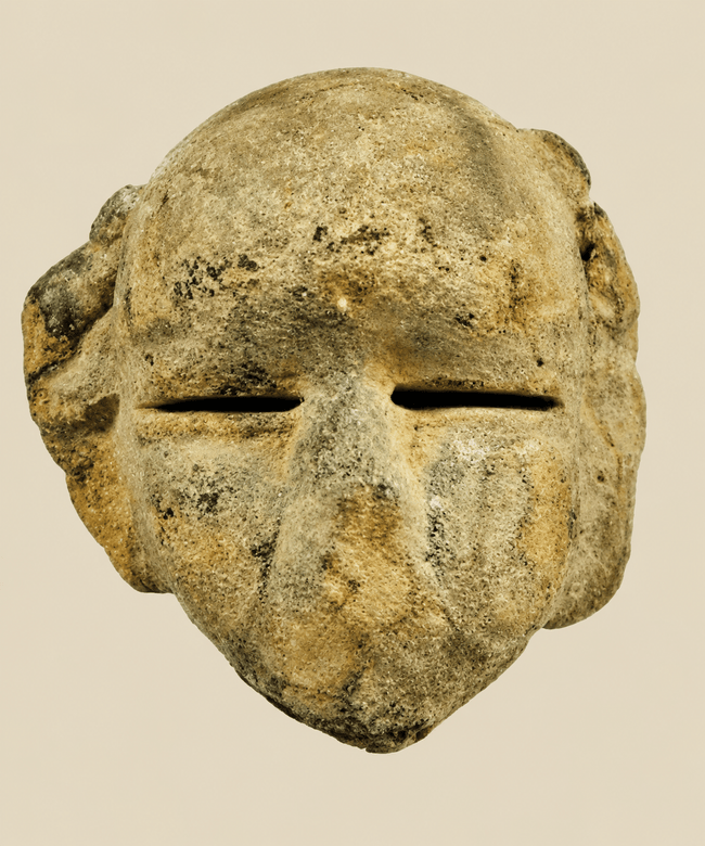 Précolombien | Mésoaméricain | Fragment de masque en pierre | Vers 500-900 apr. J.-C.