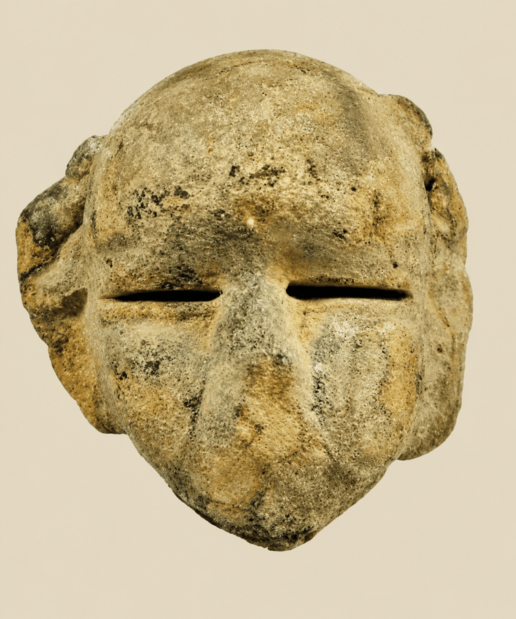 Précolombien | Mésoaméricain | Fragment de masque en pierre | Vers 500-900 apr. J.-C.