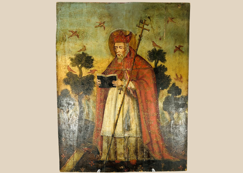 spanish-colonial-mexican-retablo-archbishop-devotional-panel