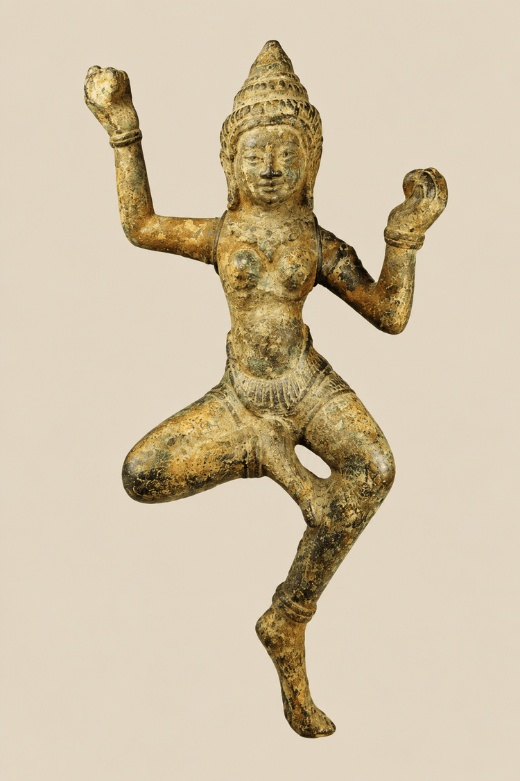 Bronce | Estatua de Deidad Danzante | Origen del sur de Asia | Circa finales del siglo XVII-XIX
