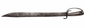 18th-century Colonial North American short backsword with a broad single-edged blade
