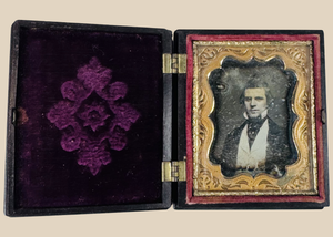 Victorian Gentleman | Daguerreotype Portrait in Thermoplastic Union Case | Circa 1848–1858